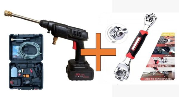 Combo Hidrolavadora Portatil Llave 48 En 1