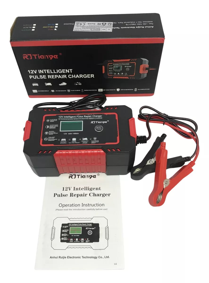 Cargador Baterias Carro Motos 12v