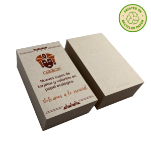 Tarjetas ecológicas 4x0 sin acabados
